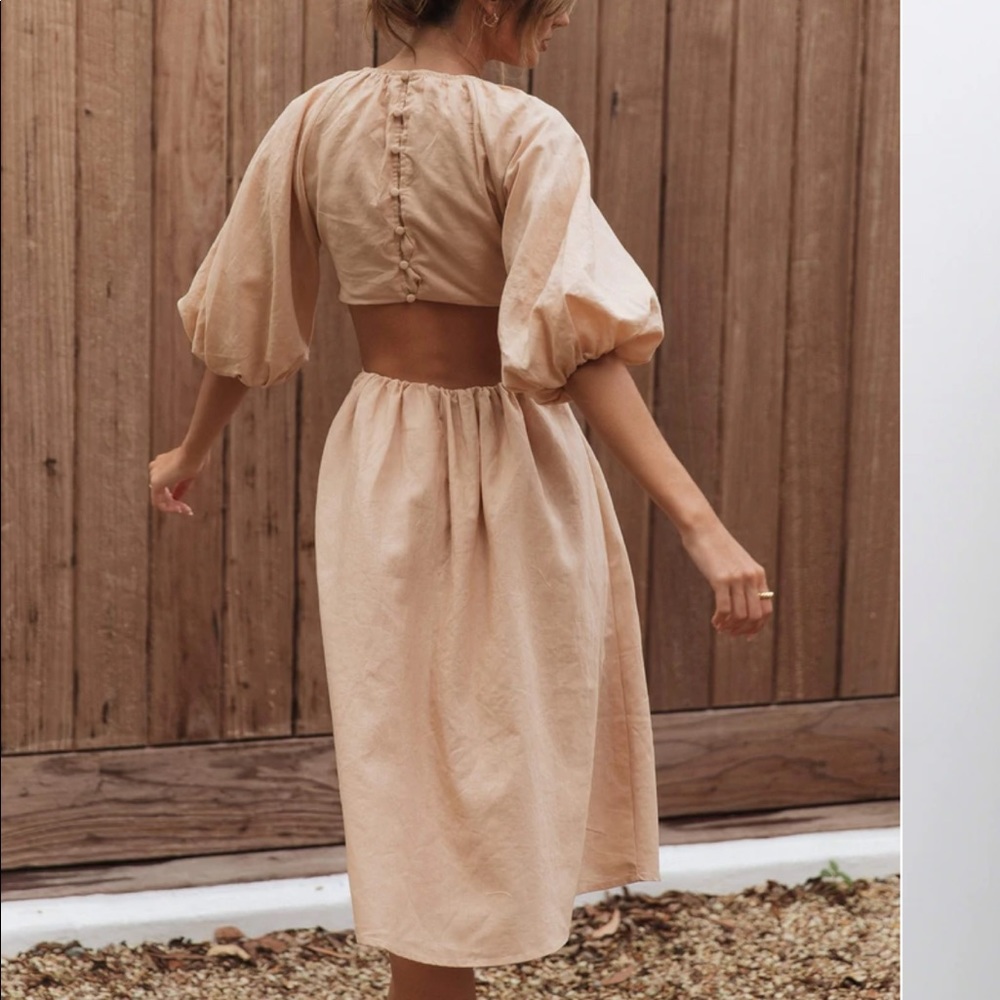 New Beige/Tan dress with cutouts